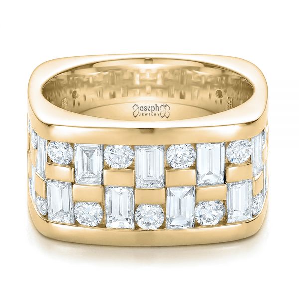14k Yellow Gold 14k Yellow Gold Custom Women's Channel Set Diamond Anniversary Band - Flat View - 100481