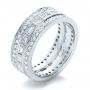  Platinum Custom Women's Diamond Eternity Band - Three-Quarter View -  1188 - Thumbnail
