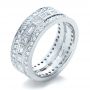  Platinum Custom Women's Diamond Eternity Band - Three-Quarter View -  1188 - Thumbnail