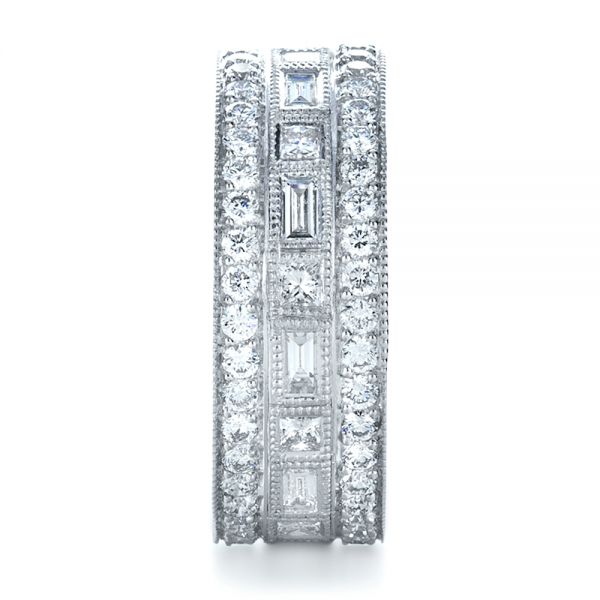  Platinum Custom Women's Diamond Eternity Band - Side View -  1188