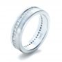  Platinum Custom Women's Princess Cut Diamond Eternity Band - Three-Quarter View -  1224 - Thumbnail