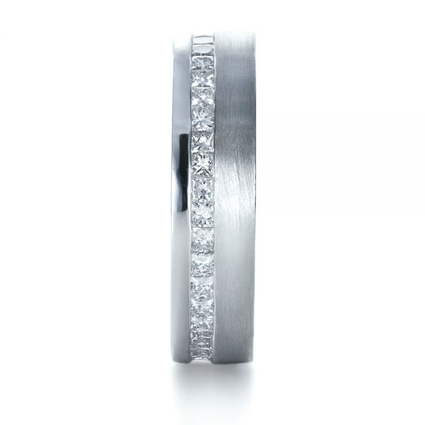  Platinum Custom Women's Princess Cut Diamond Eternity Band - Side View -  1224