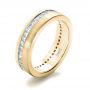 18k Yellow Gold 18k Yellow Gold Custom Women's Princess Cut Diamond Eternity Band - Three-Quarter View -  1224 - Thumbnail