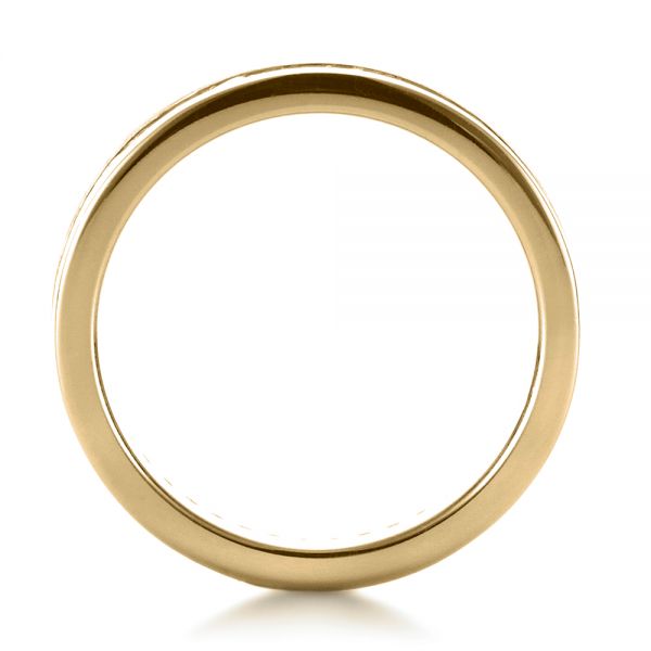 18k Yellow Gold 18k Yellow Gold Custom Women's Princess Cut Diamond Eternity Band - Front View - 1224