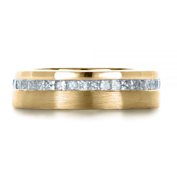 18k Yellow Gold 18k Yellow Gold Custom Women's Princess Cut Diamond Eternity Band - Top View - 1224