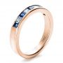 14k Rose Gold 14k Rose Gold Custom Women's Wedding Band - Three-Quarter View -  1425 - Thumbnail