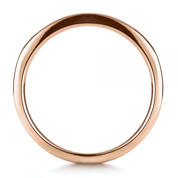 14k Rose Gold 14k Rose Gold Custom Women's Wedding Band - Front View -  1425