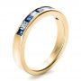 18k Yellow Gold 18k Yellow Gold Custom Women's Wedding Band - Three-Quarter View -  1425 - Thumbnail