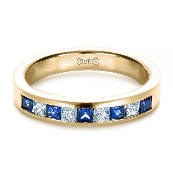 14k Yellow Gold 14k Yellow Gold Custom Women's Wedding Band - Flat View - 1425