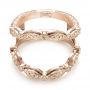 14k Rose Gold 14k Rose Gold Custom Yellow Diamond Jacket Wedding Band - Flat View -  103392 - Thumbnail