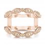 14k Rose Gold 14k Rose Gold Custom Yellow Diamond Jacket Wedding Band - Top View -  103392 - Thumbnail