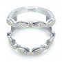 18k White Gold 18k White Gold Custom Yellow Diamond Jacket Wedding Band - Flat View -  103392 - Thumbnail