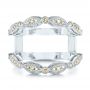  Platinum Platinum Custom Yellow Diamond Jacket Wedding Band - Top View -  103392 - Thumbnail