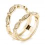 18k Yellow Gold 18k Yellow Gold Custom Yellow Diamond Jacket Wedding Band - Three-Quarter View -  103392 - Thumbnail