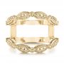 14k Yellow Gold 14k Yellow Gold Custom Yellow Diamond Jacket Wedding Band - Top View -  103392 - Thumbnail