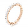 18k Rose Gold 18k Rose Gold Custom Diamond Eternity Band - Three-Quarter View -  103466 - Thumbnail