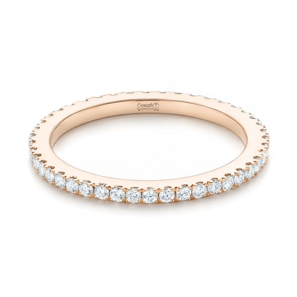 14k Rose Gold 14k Rose Gold Custom Diamond Eternity Band - Flat View - 103597