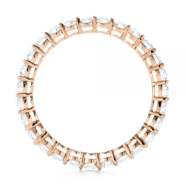 14k Rose Gold 14k Rose Gold Custom Diamond Eternity Band - Front View - 103466