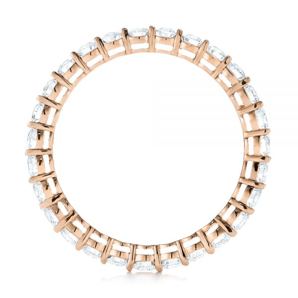 14k Rose Gold 14k Rose Gold Custom Diamond Eternity Band - Front View -  103466