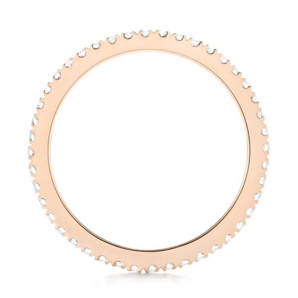 14k Rose Gold 14k Rose Gold Custom Diamond Eternity Band - Front View - 103597