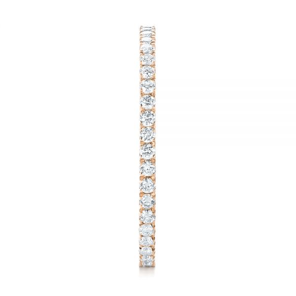 14k Rose Gold 14k Rose Gold Custom Diamond Eternity Band - Side View - 103597