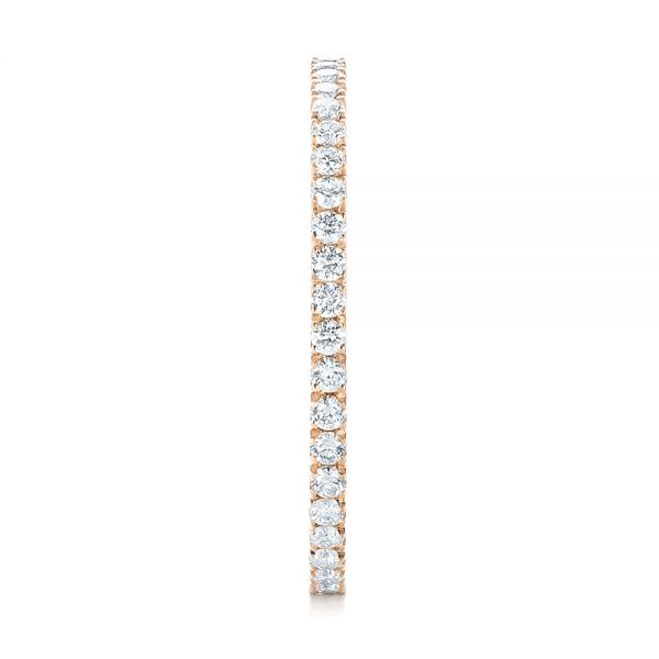 18k Rose Gold 18k Rose Gold Custom Diamond Eternity Band - Side View -  103597