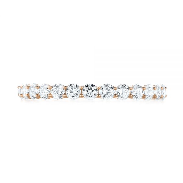 14k Rose Gold 14k Rose Gold Custom Diamond Eternity Band - Top View - 103466