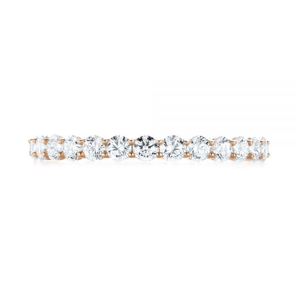 14k Rose Gold 14k Rose Gold Custom Diamond Eternity Band - Top View -  103466