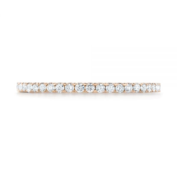 14k Rose Gold 14k Rose Gold Custom Diamond Eternity Band - Top View - 103597