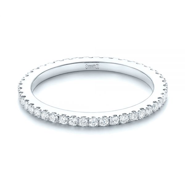 14k White Gold 14k White Gold Custom Diamond Eternity Band - Flat View -  103597