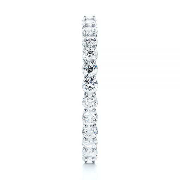 18k White Gold 18k White Gold Custom Diamond Eternity Band - Side View -  103466