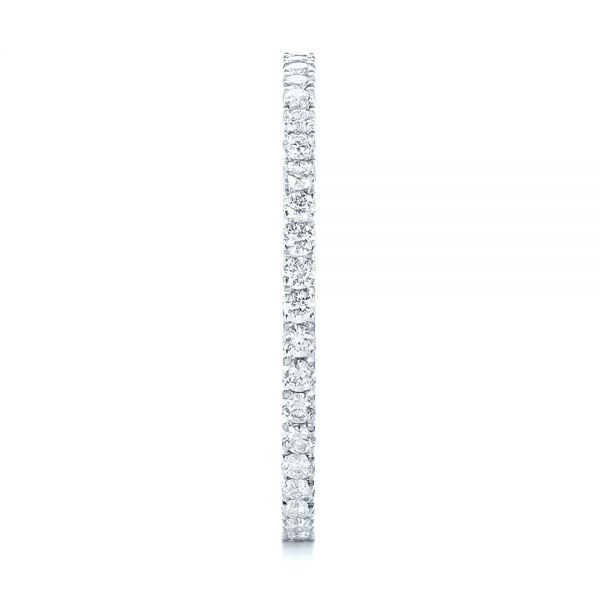 14k White Gold 14k White Gold Custom Diamond Eternity Band - Side View -  103597