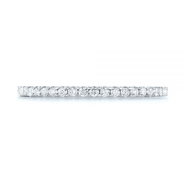 14k White Gold 14k White Gold Custom Diamond Eternity Band - Top View -  103597