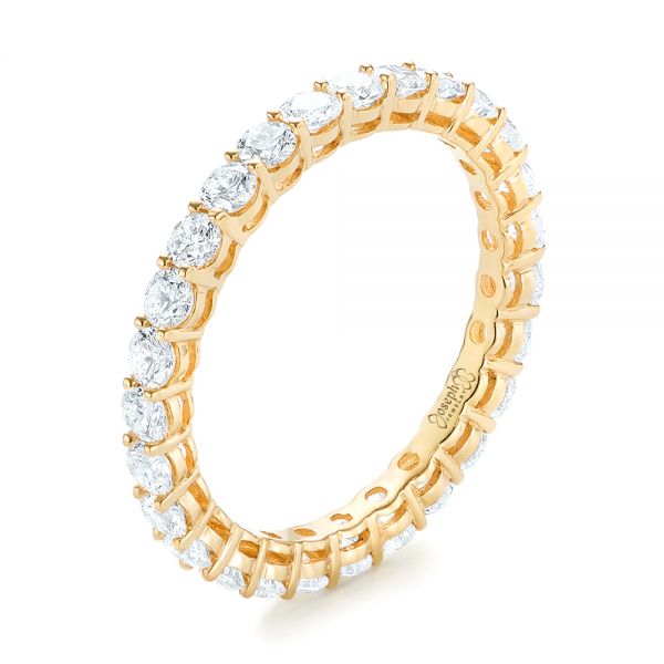 Custom Yellow Gold Diamond Eternity Band - Image