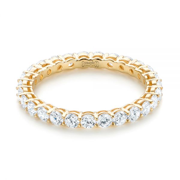 14k Yellow Gold 14k Yellow Gold Custom Diamond Eternity Band - Flat View -  103466