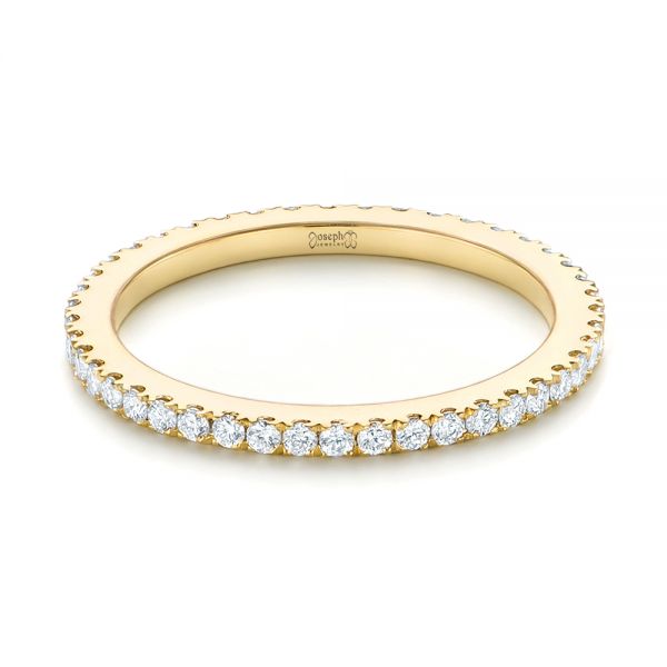 14k Yellow Gold 14k Yellow Gold Custom Diamond Eternity Band - Flat View -  103597