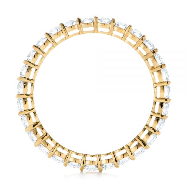 14k Yellow Gold 14k Yellow Gold Custom Diamond Eternity Band - Front View -  103466