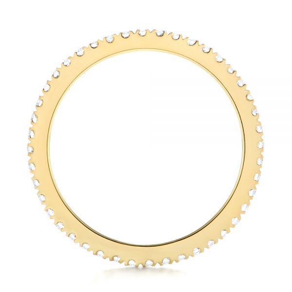 18k Yellow Gold Custom Diamond Eternity Band - Front View -  103597