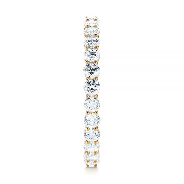 18k Yellow Gold Custom Diamond Eternity Band - Side View - 103466
