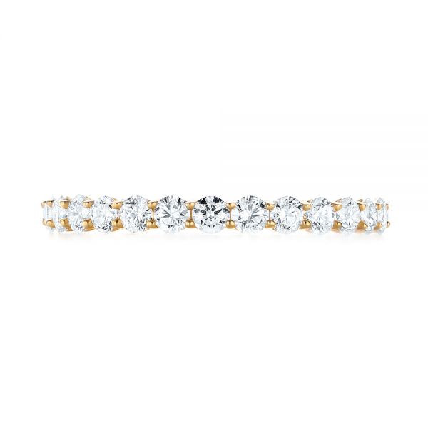 14k Yellow Gold 14k Yellow Gold Custom Diamond Eternity Band - Top View -  103466