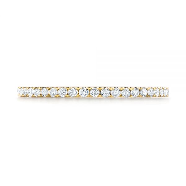 18k Yellow Gold Custom Diamond Eternity Band - Top View -  103597