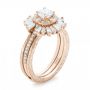 18k Rose Gold 18k Rose Gold Custom Diamond Jacket Wedding Band - Three-Quarter View -  102951 - Thumbnail