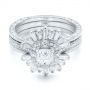  Platinum Platinum Custom Diamond Jacket Wedding Band - Three-Quarter View -  102951 - Thumbnail