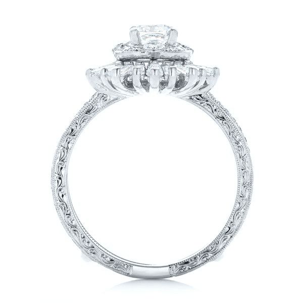 Platinum Platinum Custom Diamond Jacket Wedding Band - Front View - 102951