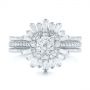  Platinum Platinum Custom Diamond Jacket Wedding Band - Top View -  102951 - Thumbnail