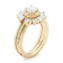 14k Yellow Gold Custom Diamond Jacket Wedding Band - Three-Quarter View -  102951 - Thumbnail