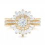 18k Yellow Gold 18k Yellow Gold Custom Diamond Jacket Wedding Band - Top View -  102951 - Thumbnail