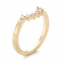 14k Yellow Gold Custom Diamond Wedding Band - Three-Quarter View -  103620 - Thumbnail