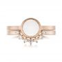 18k Rose Gold 18k Rose Gold Custom Diamond Wedding Band - Top View -  103620 - Thumbnail