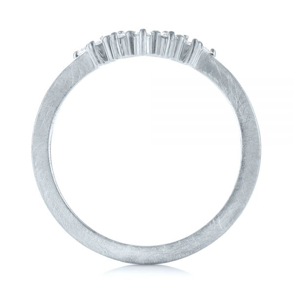 18k White Gold 18k White Gold Custom Diamond Wedding Band - Front View - 103620